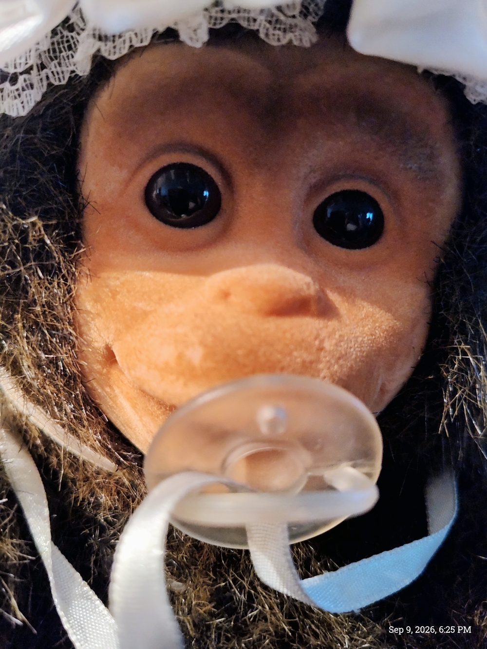 Hosung Vintage Baby Monkey Puppet W Pacifier Bonnet